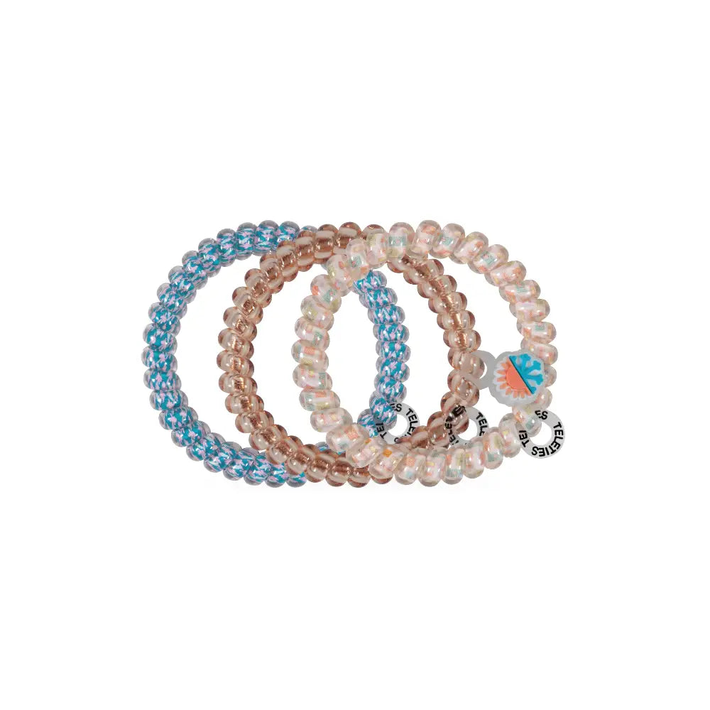 Teleties Hair Tie - Small Band Pack of 3 - Lain Snow Island Threads (Ships Next Week)