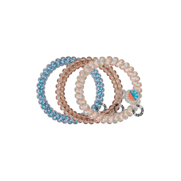 Teleties Hair Tie - Small Band Pack of 3 - Lain Snow Island Threads (Ships Next Week)