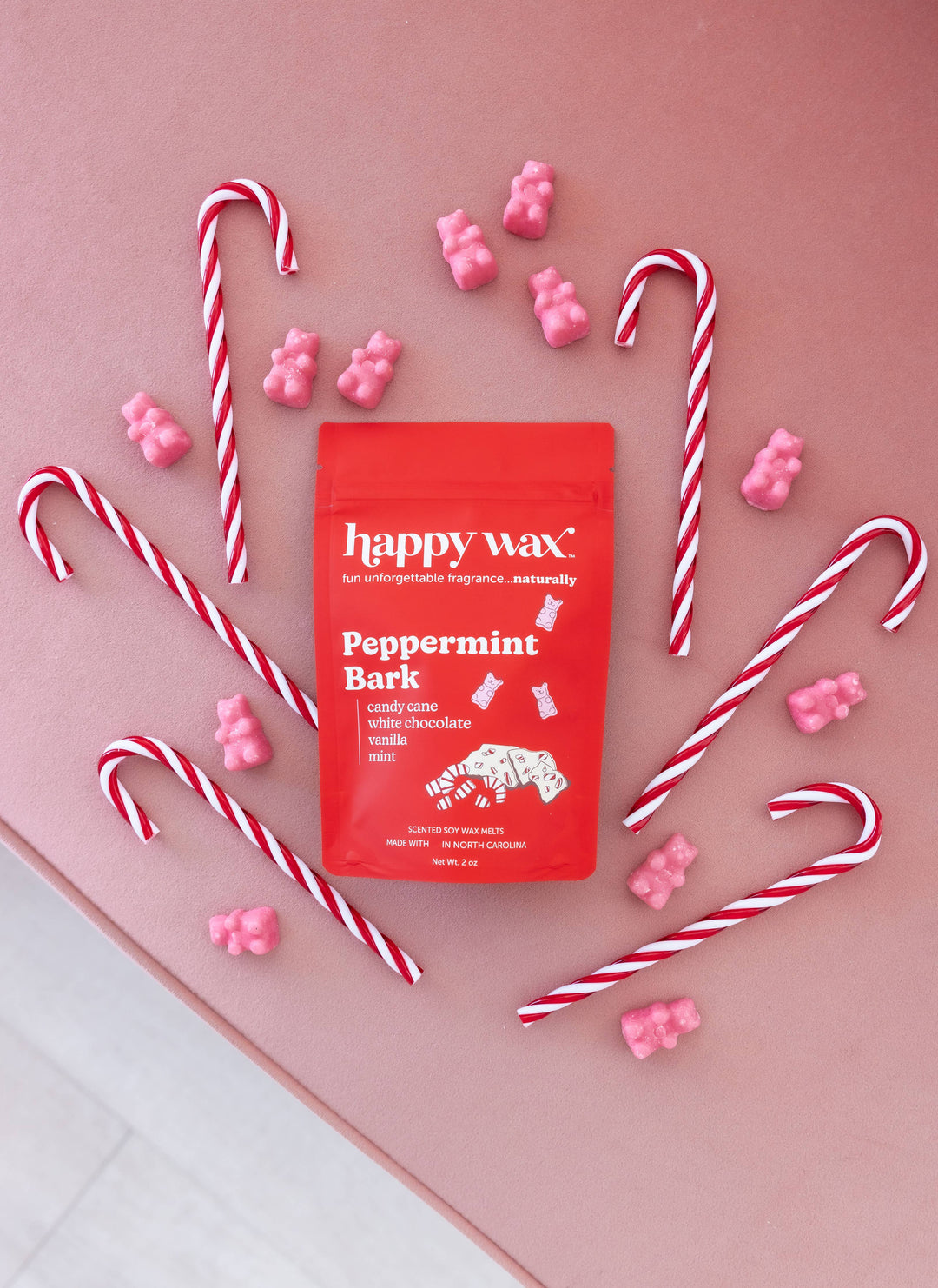 Happy Wax Soy Melts 2 Oz Bag - Peppermint Bark
