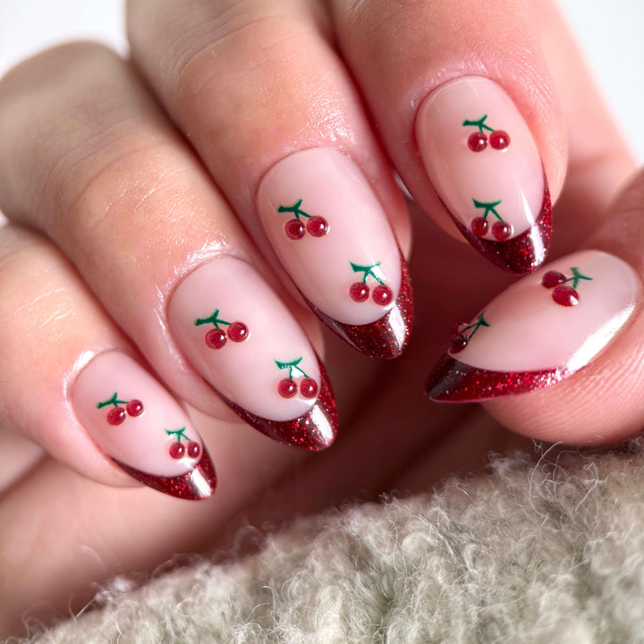 Mon Chéri Short Almond Press-On Nails by Celebritips