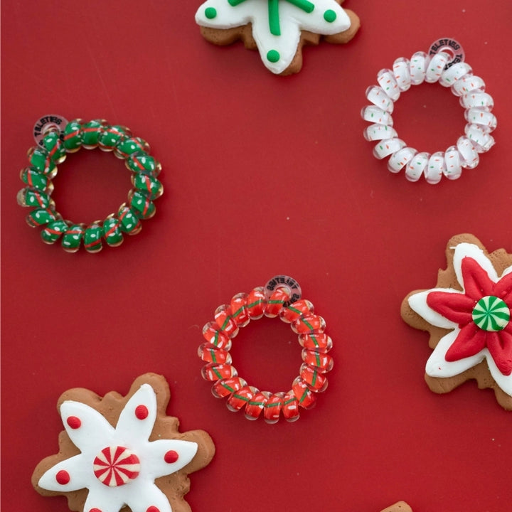 Teleties Hair Tie - Tiny Band Pack of 5 - Holiday Confetti (Ships in 1-2 Weeks)