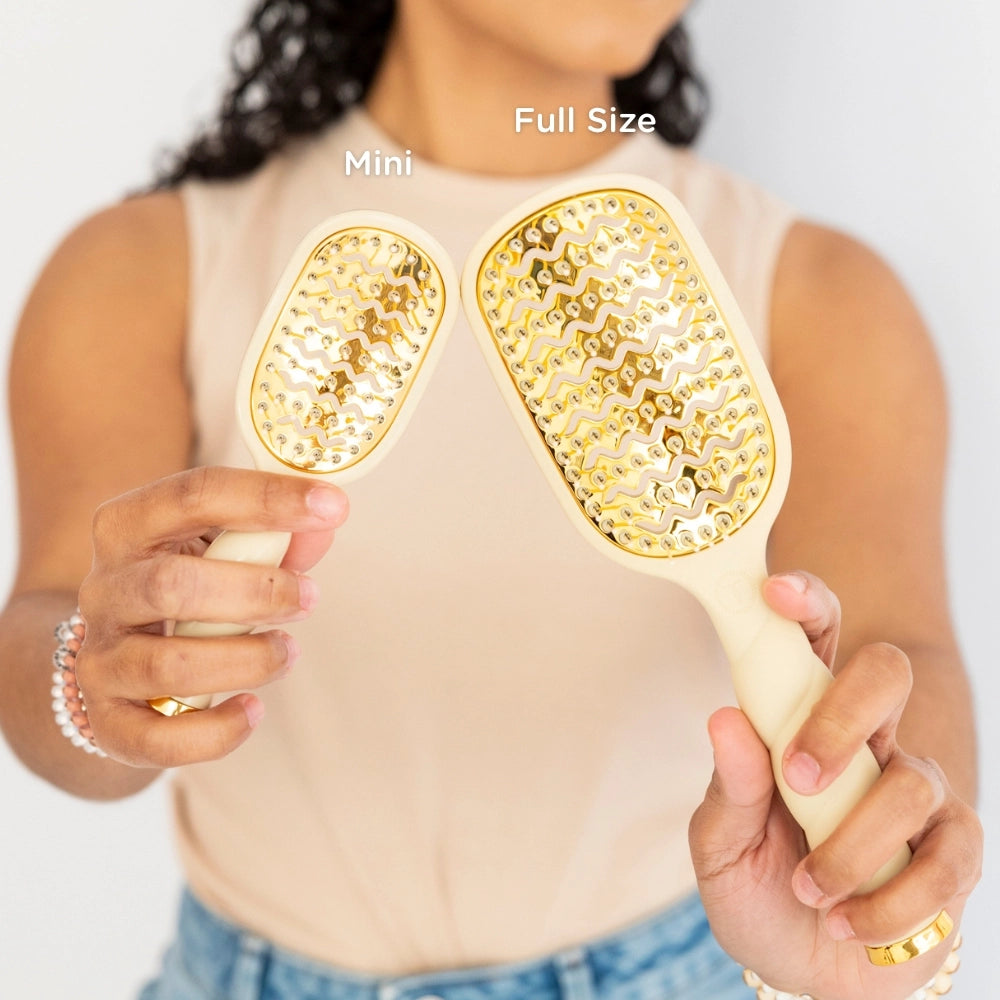 Mini Tan Vented Hair Brush by Teleties