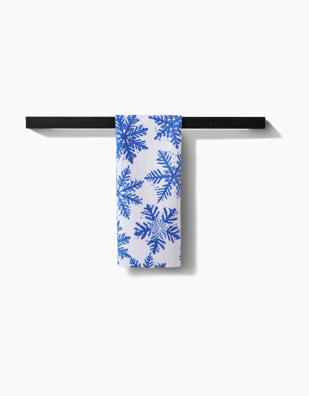 Snowy Days Blue Tea Towel by Geometry