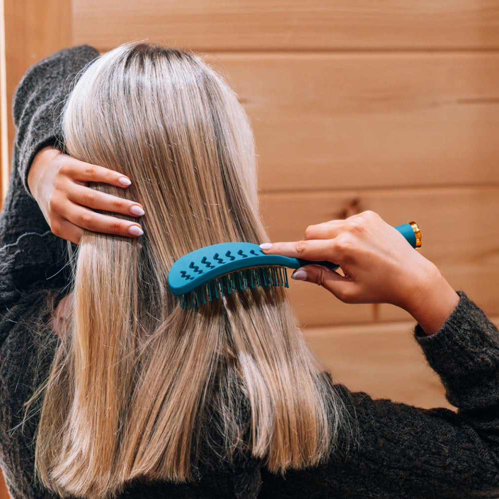 Teal With It Vented Hair Brush by Teleties