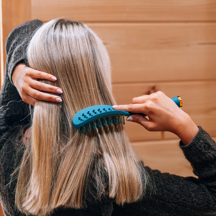Teal With It Vented Hair Brush by Teleties