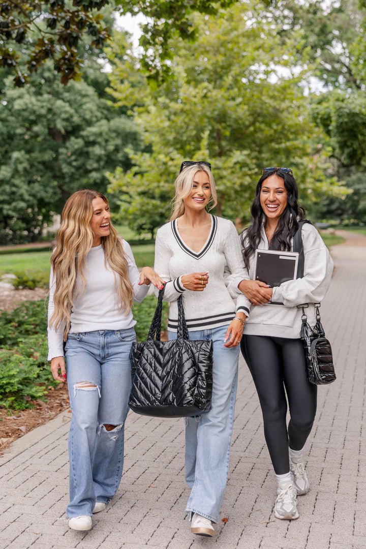 JUNE MARKET: Black Quilted HydroTote® by Wanderfull (Ships in 2-3 Weeks)