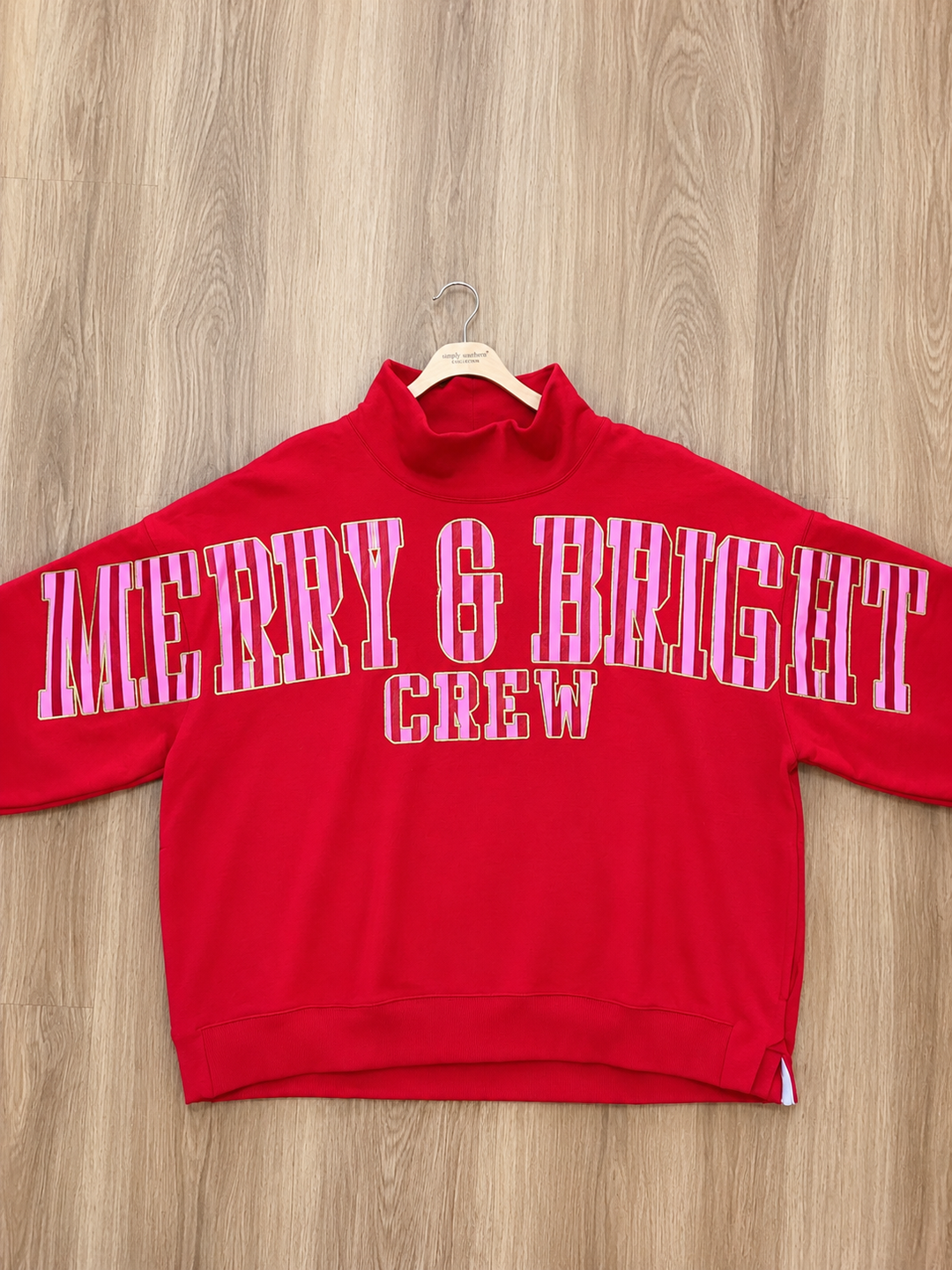 Holiday Mock Neck Pullover - Merry & Bright by Simply Southern