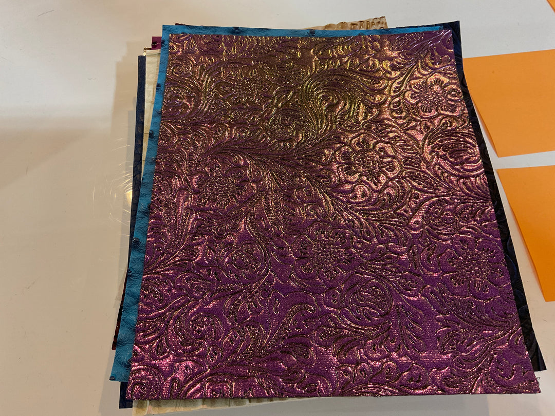 Iridescent Tooled Micro Single Ladies ROUND 2 by Makeup Junkie Bags 10/5 (Ships in 4-5 Weeks)