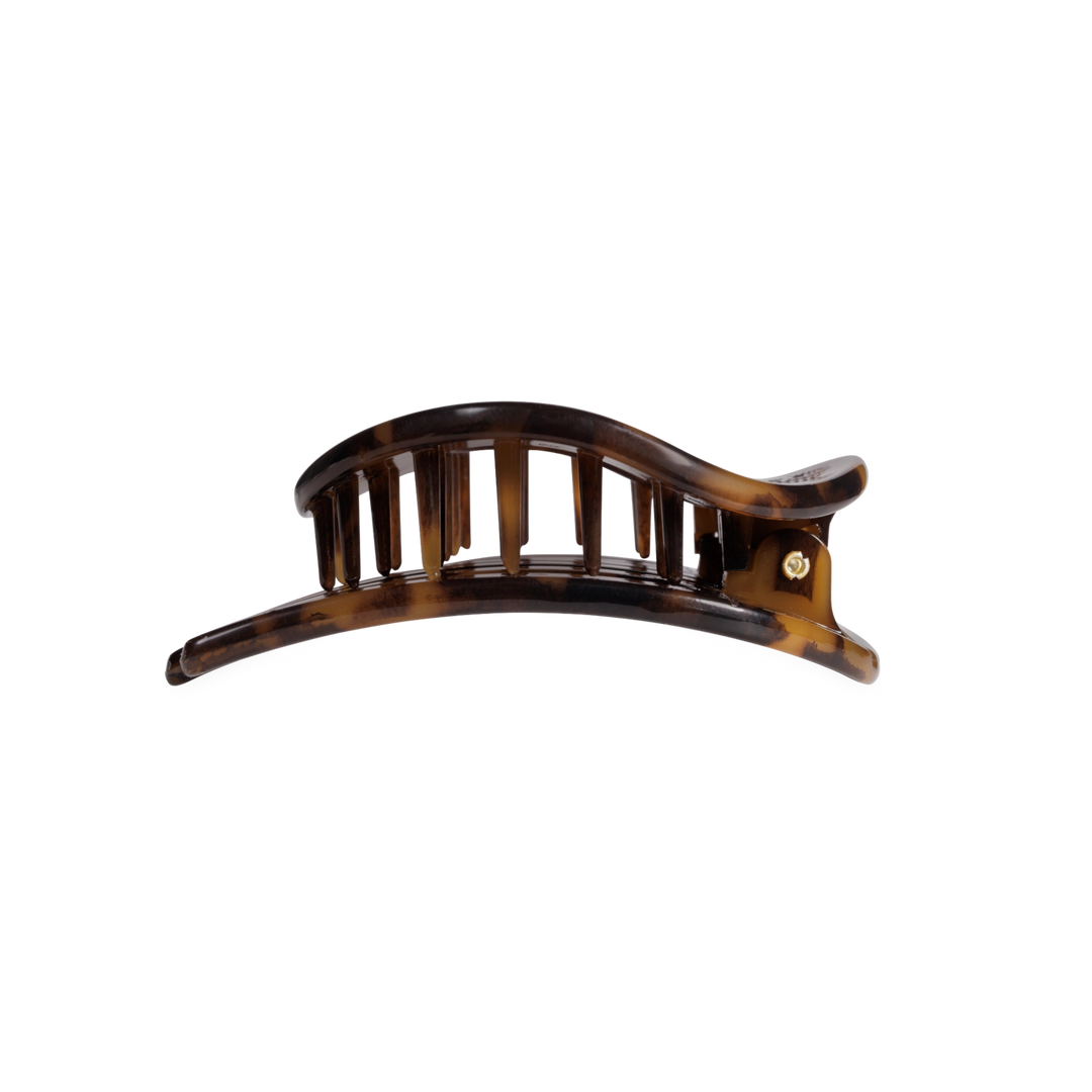 Medium Teleties Flat Open Circle Clip - Tortoise (Ships Next Week)