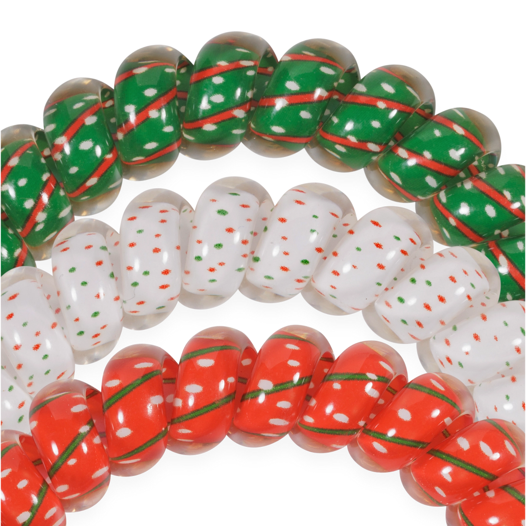 Teleties Hair Tie - Large Band Pack of 3 - Holiday Confetti (Ships in 1-2 Weeks)