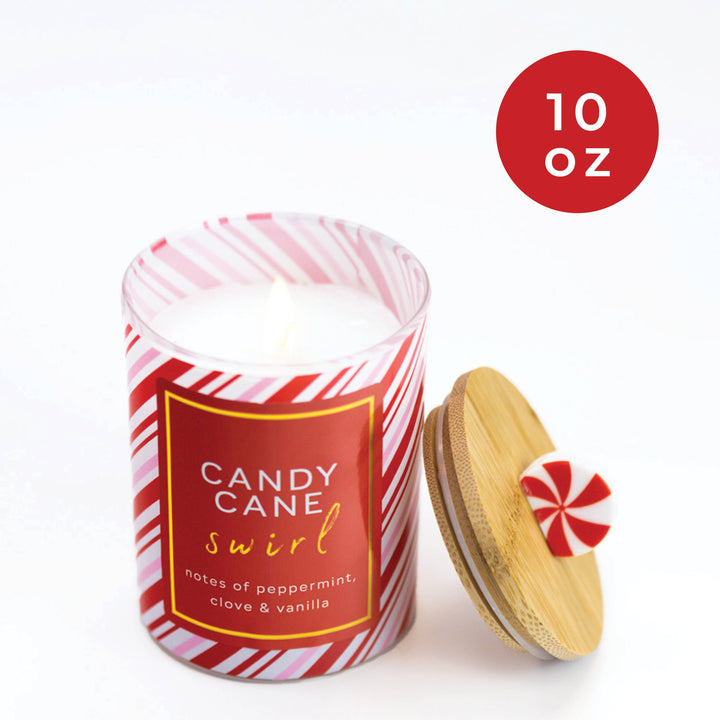 Candy Cane Swirl 10oz Candle