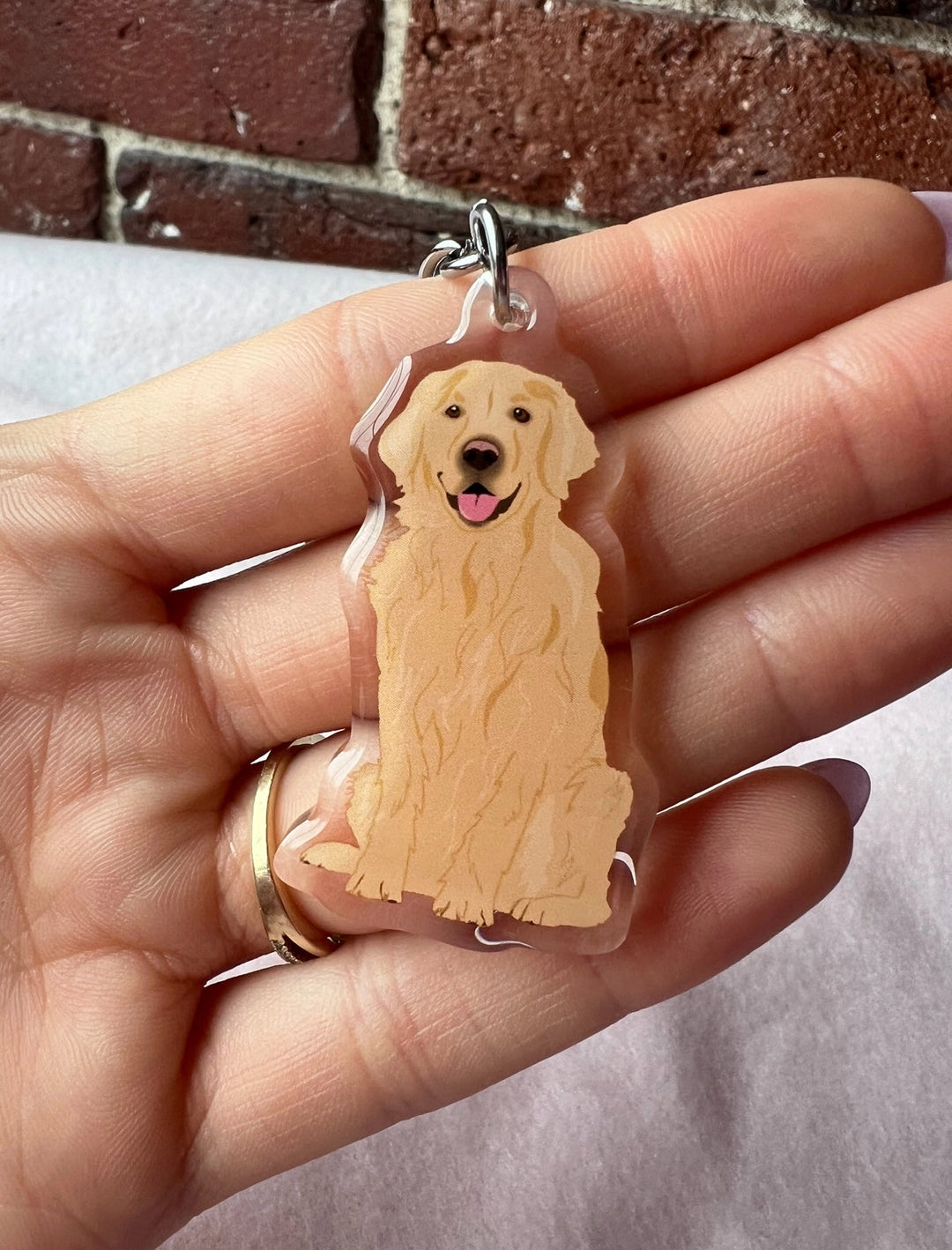 Golden Retriever Keychain
