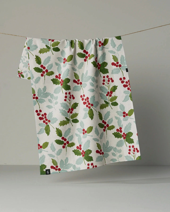 Holly Lane Luxe Kitchen Towel by Geometry