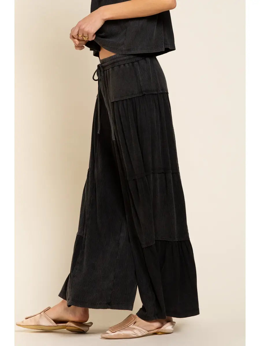 Breezy Wide Leg Pants - Black by POL