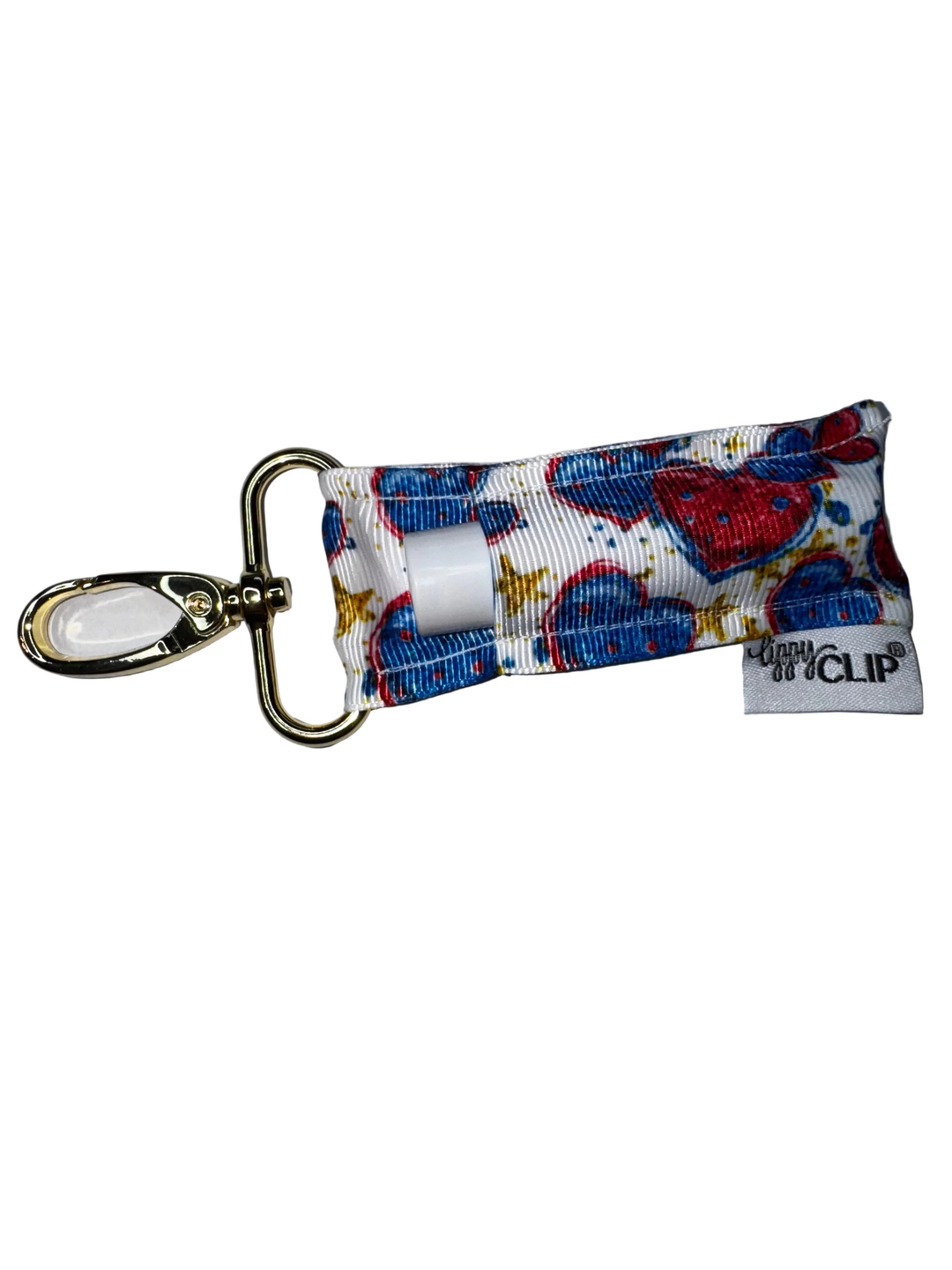 Patriotic Puffy Hearts LippyClip® Lip Balm Holder (PREORDER: Ships in 2-3 Weeks)