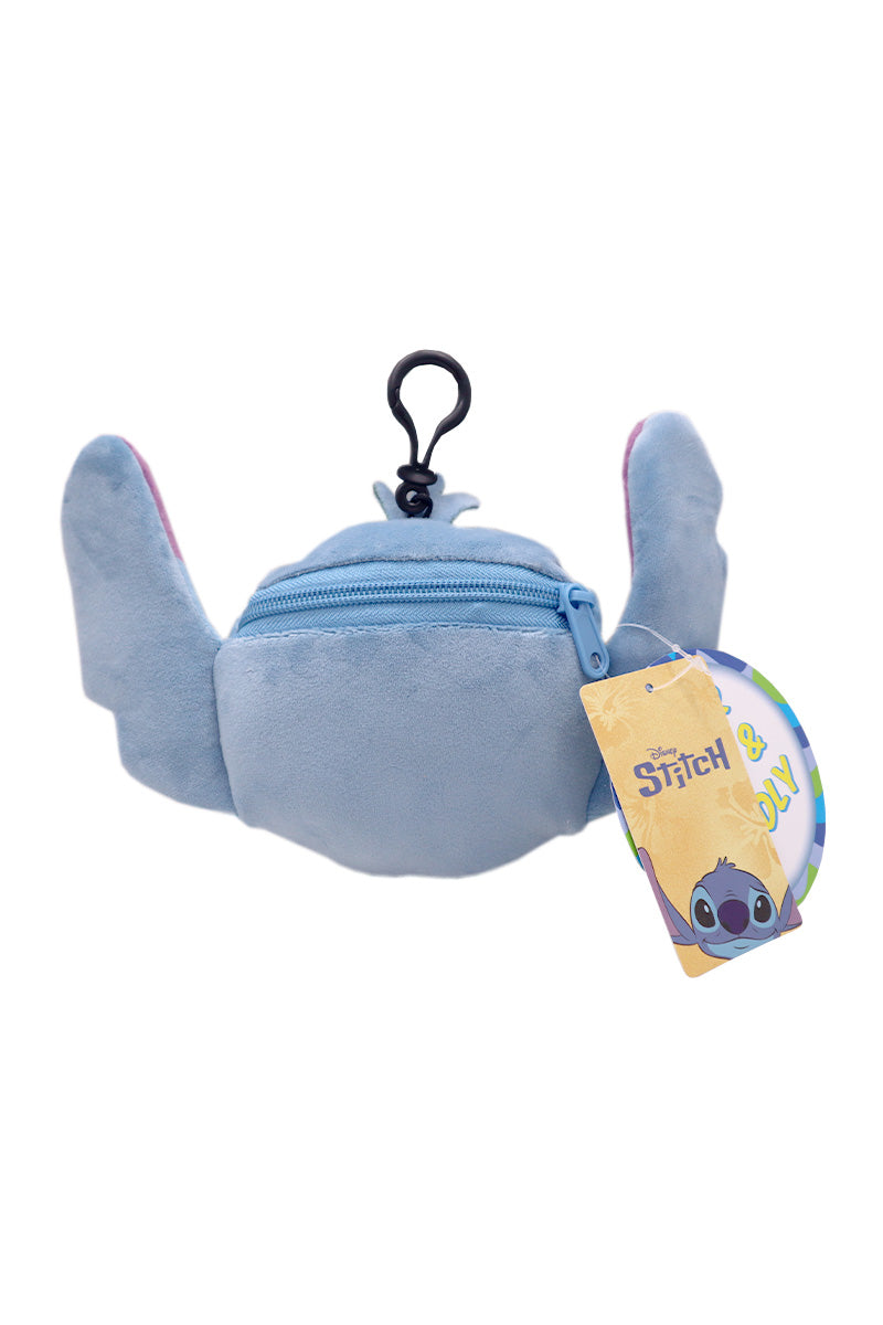 Disney Stitch Head Zip Pouch Keychain