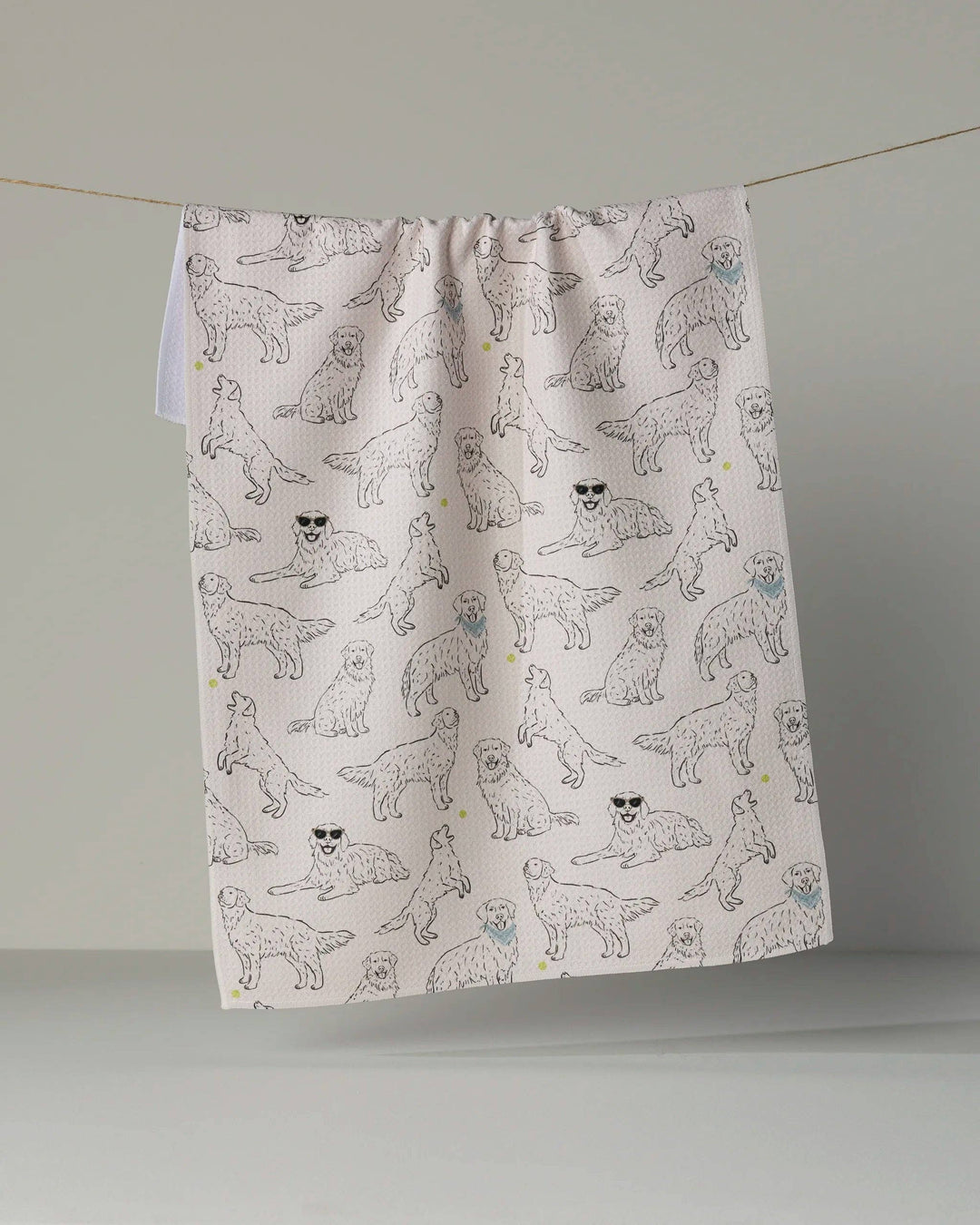 Golden Gang Tea Towel - Storm by Geometry