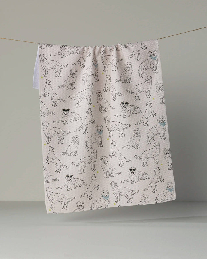 Golden Gang Tea Towel - Storm by Geometry
