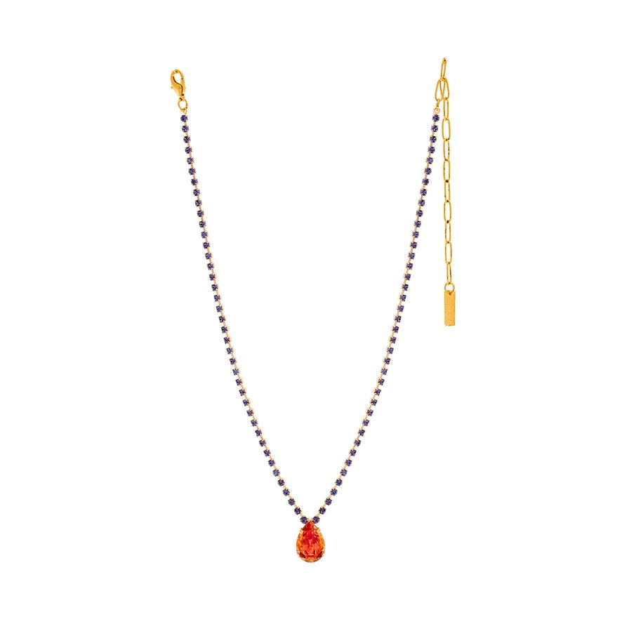 Bohemian Wonderland Milli Necklace - Tanzanite / Chilli Pepper