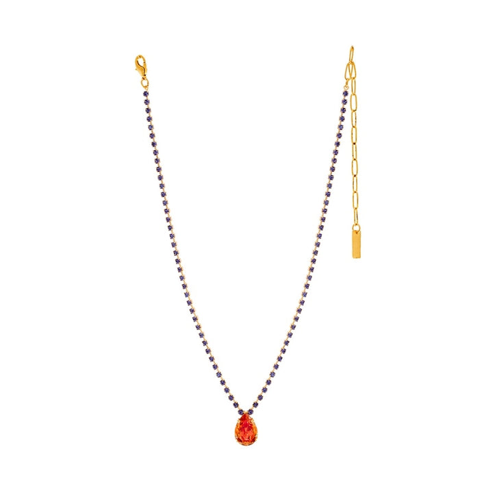 Bohemian Wonderland Milli Necklace - Tanzanite / Chilli Pepper