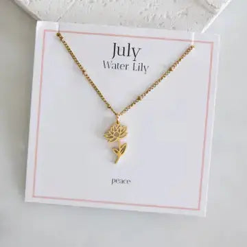 Birth Flower Necklace - Waterproof