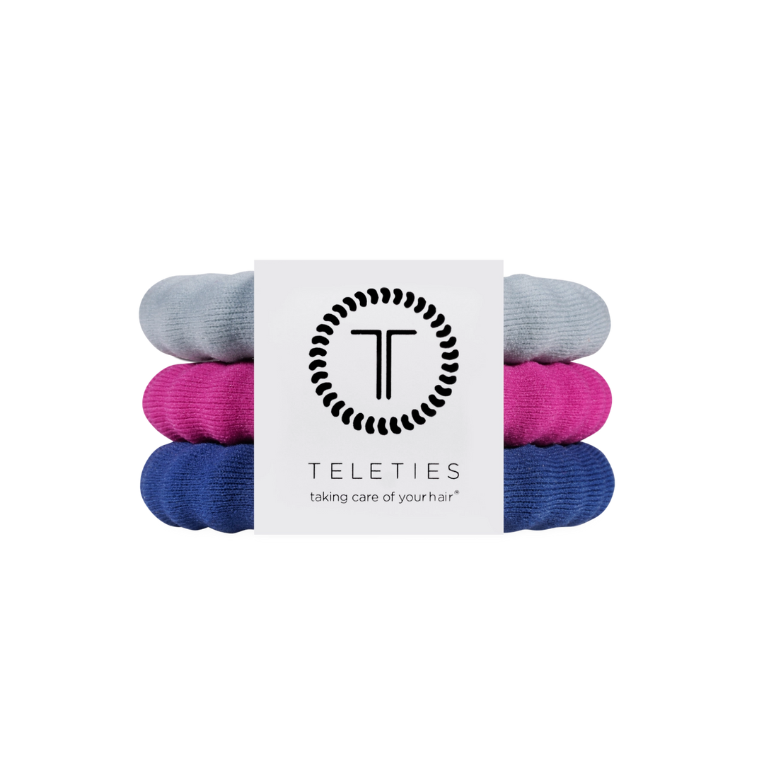 Teleties Nylon Hair Ties - Large Band Pack of 3 - Autumn Assortments