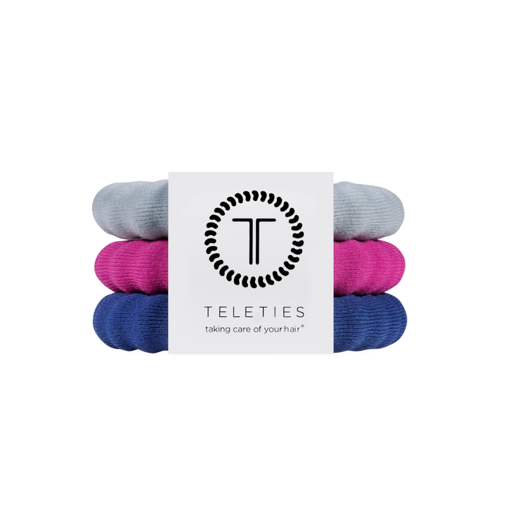 Teleties Nylon Hair Ties - Large Band Pack of 3 - Autumn Assortments