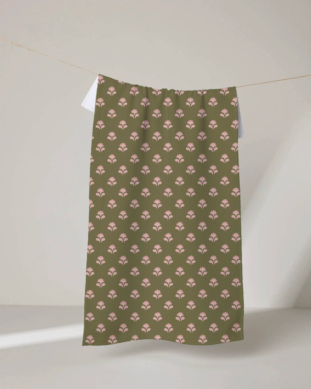 Lucky Flowers Tea Towel by Geometry