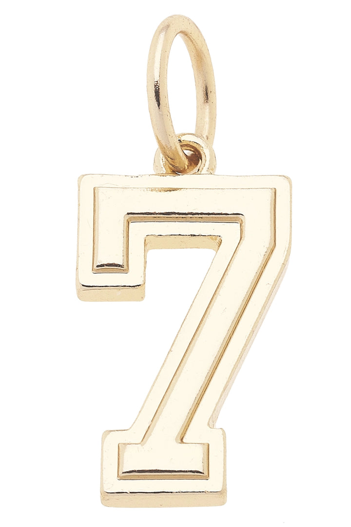 Number Charm in Shiny Gold By Canvas