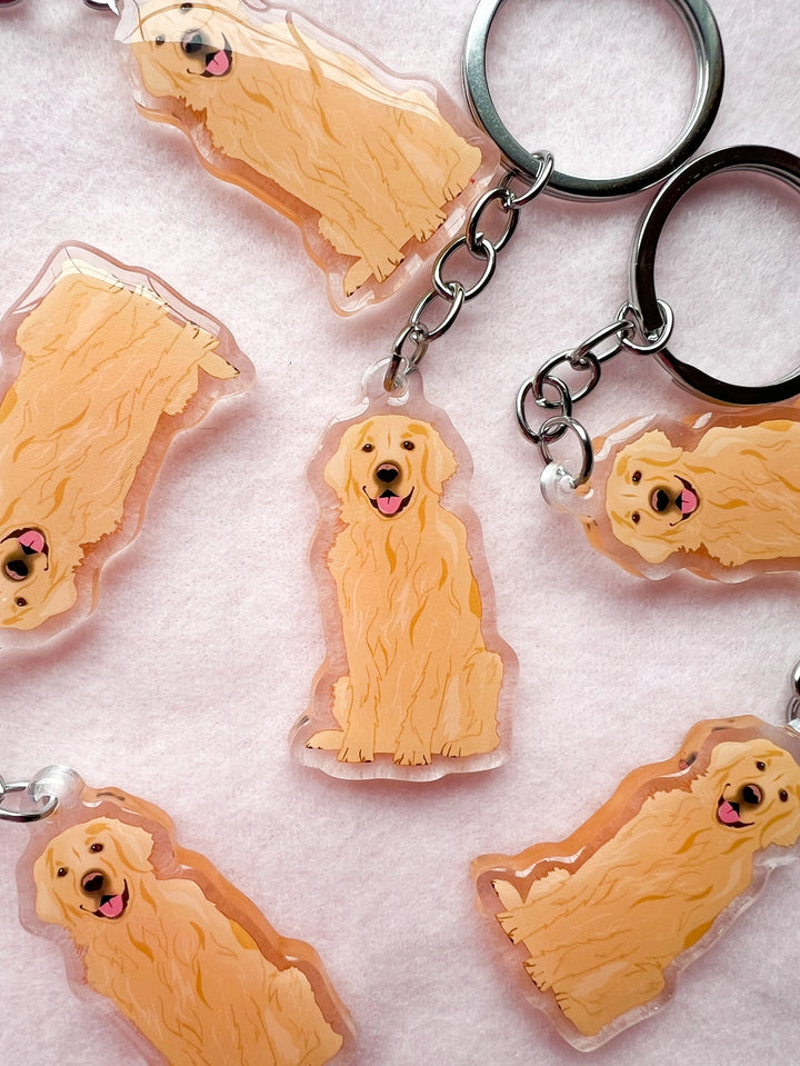 Golden Retriever Keychain