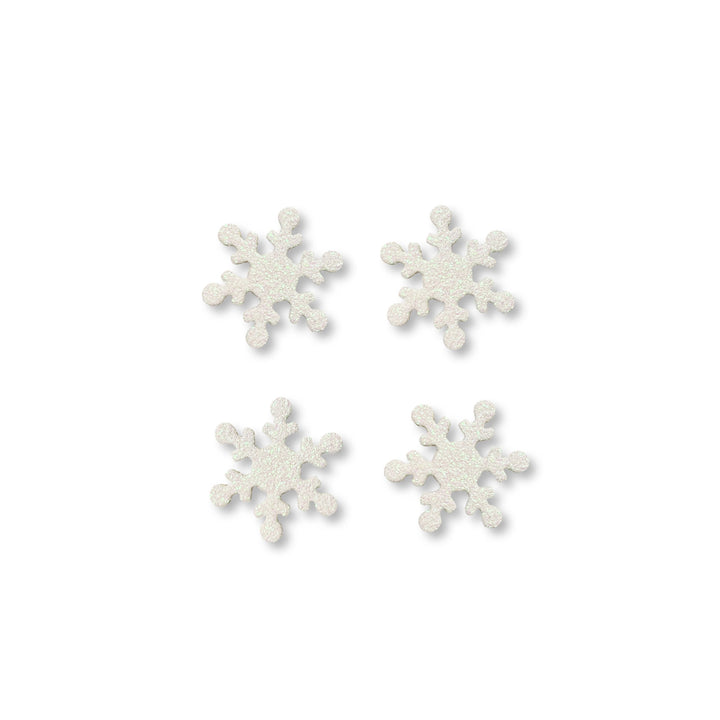 White Snowflake Set of 4 Magnets by Roeda