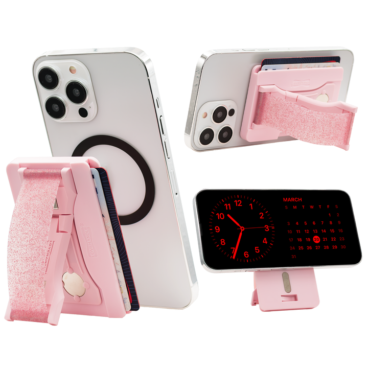 LoveHandle PRO Wallet for MagSafe - Pink Diamond Glitter