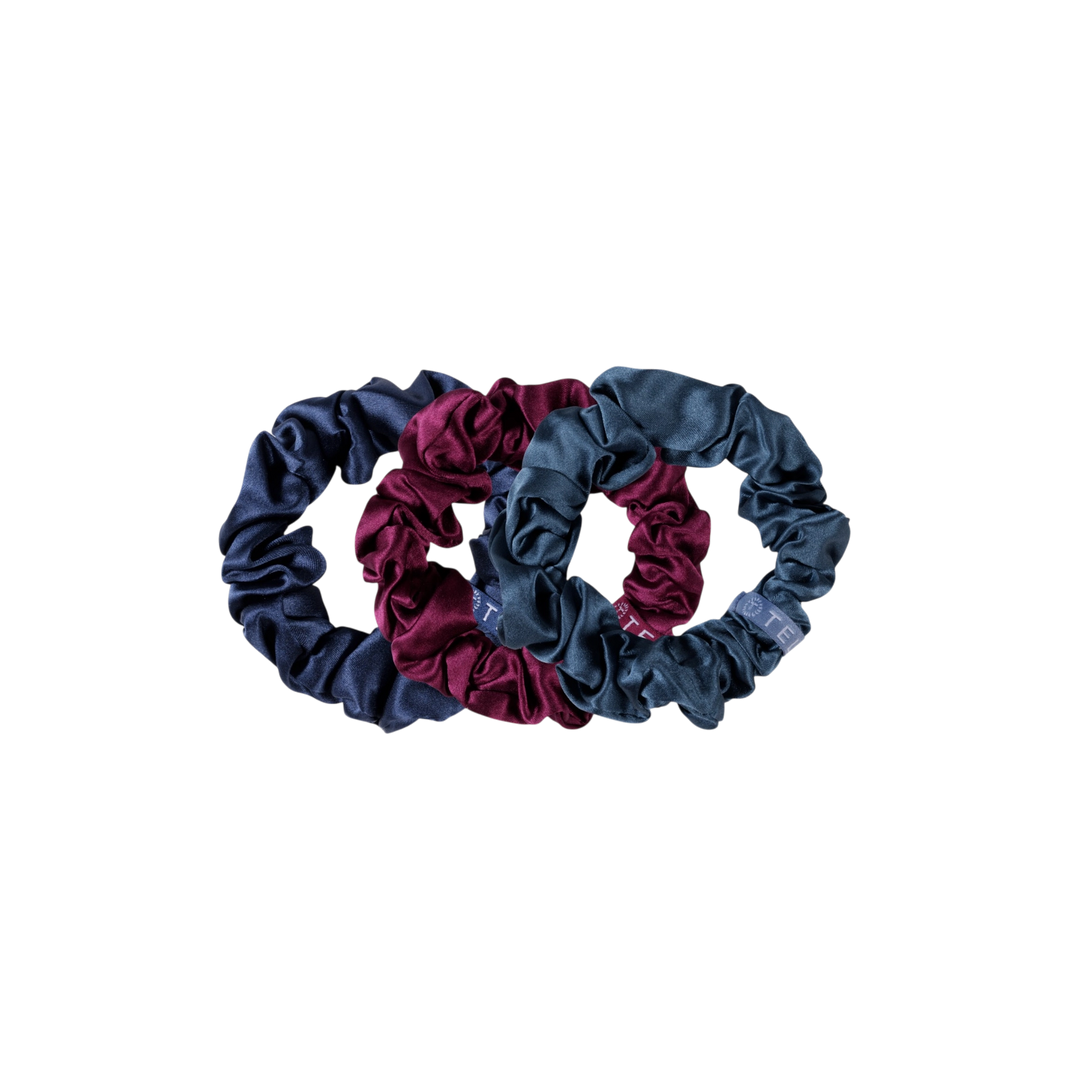 Teleties Silk Scrunchies - Large Band Pack of 3 - Autumn Assortments