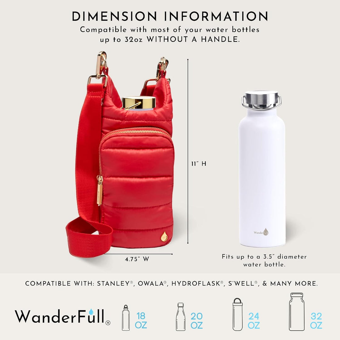JUNE MARKET: Poppy Red HydroBag® with Solid Strap by Wanderfull (Ships in 2-3 Weeks)
