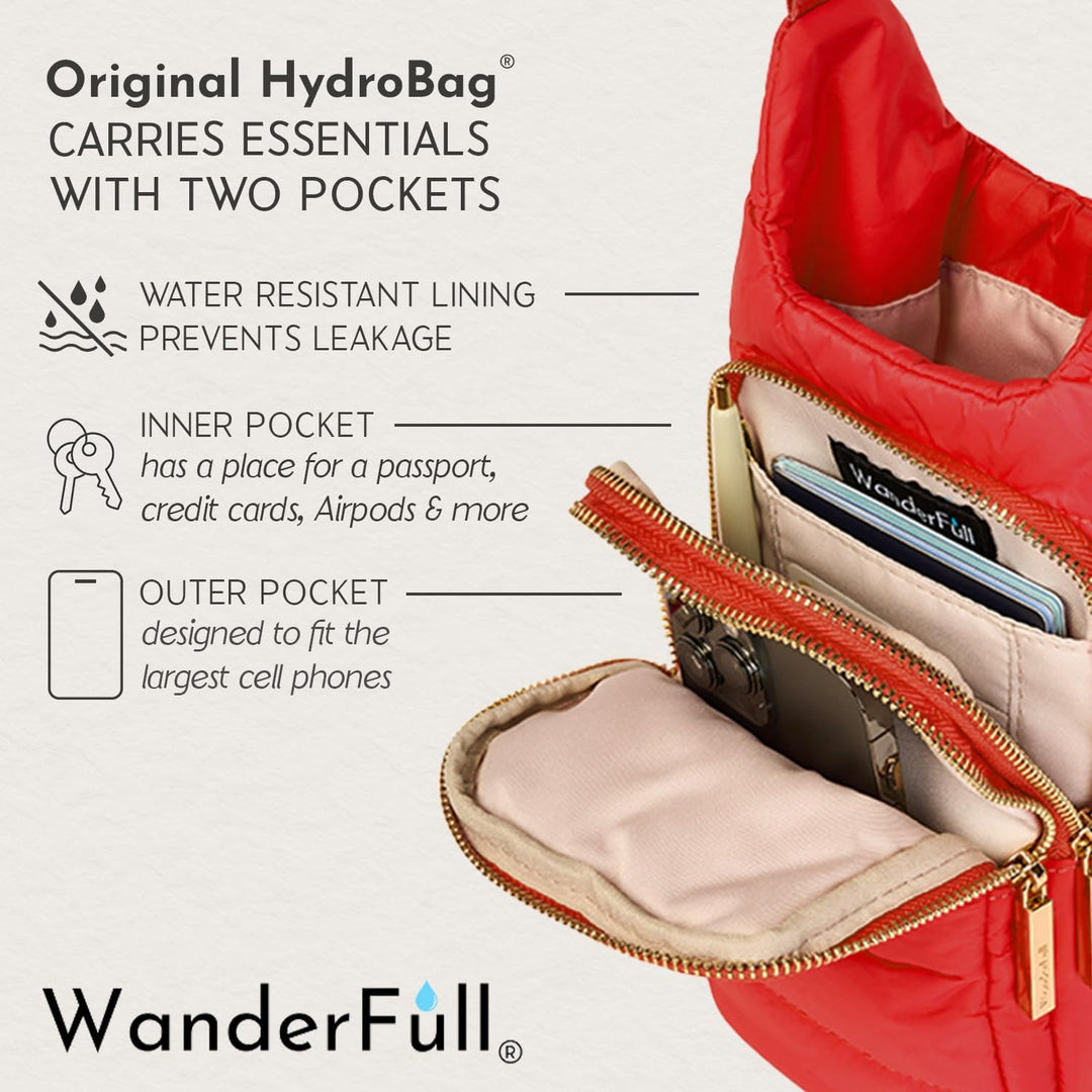 JUNE MARKET: Poppy Red HydroBag® with Solid Strap by Wanderfull (Ships in 2-3 Weeks)