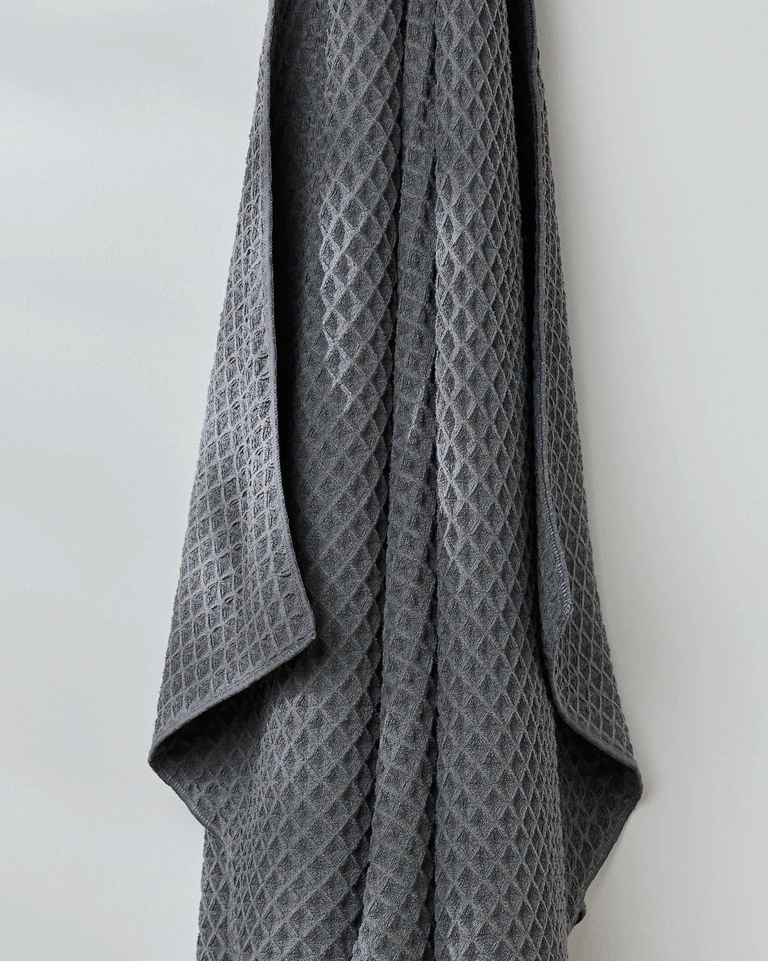 Charcoal Waffle Bath Towel by Geometry