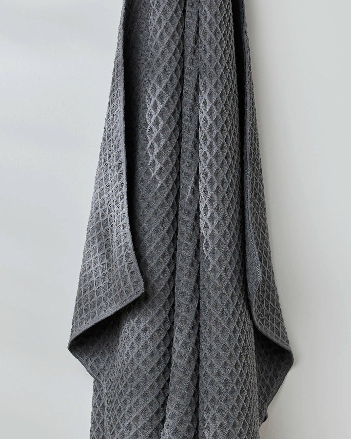 Charcoal Waffle Bath Towel by Geometry