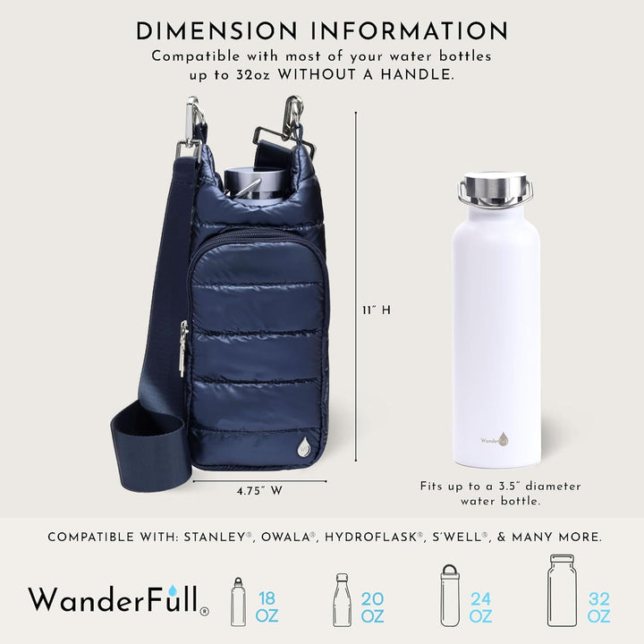 JUNE MARKET: Navy Blue Shiny HydroBag® by Wanderfull (Ships in 2-3 Weeks)
