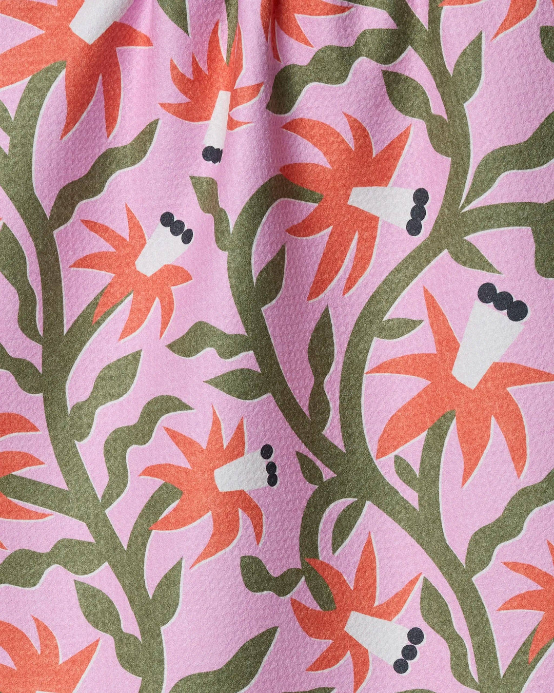 Graphic Flowers Tea Towel by Geometry