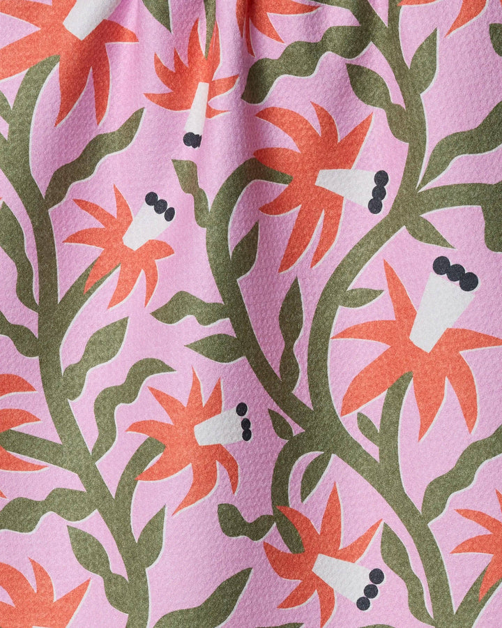 Graphic Flowers Tea Towel by Geometry