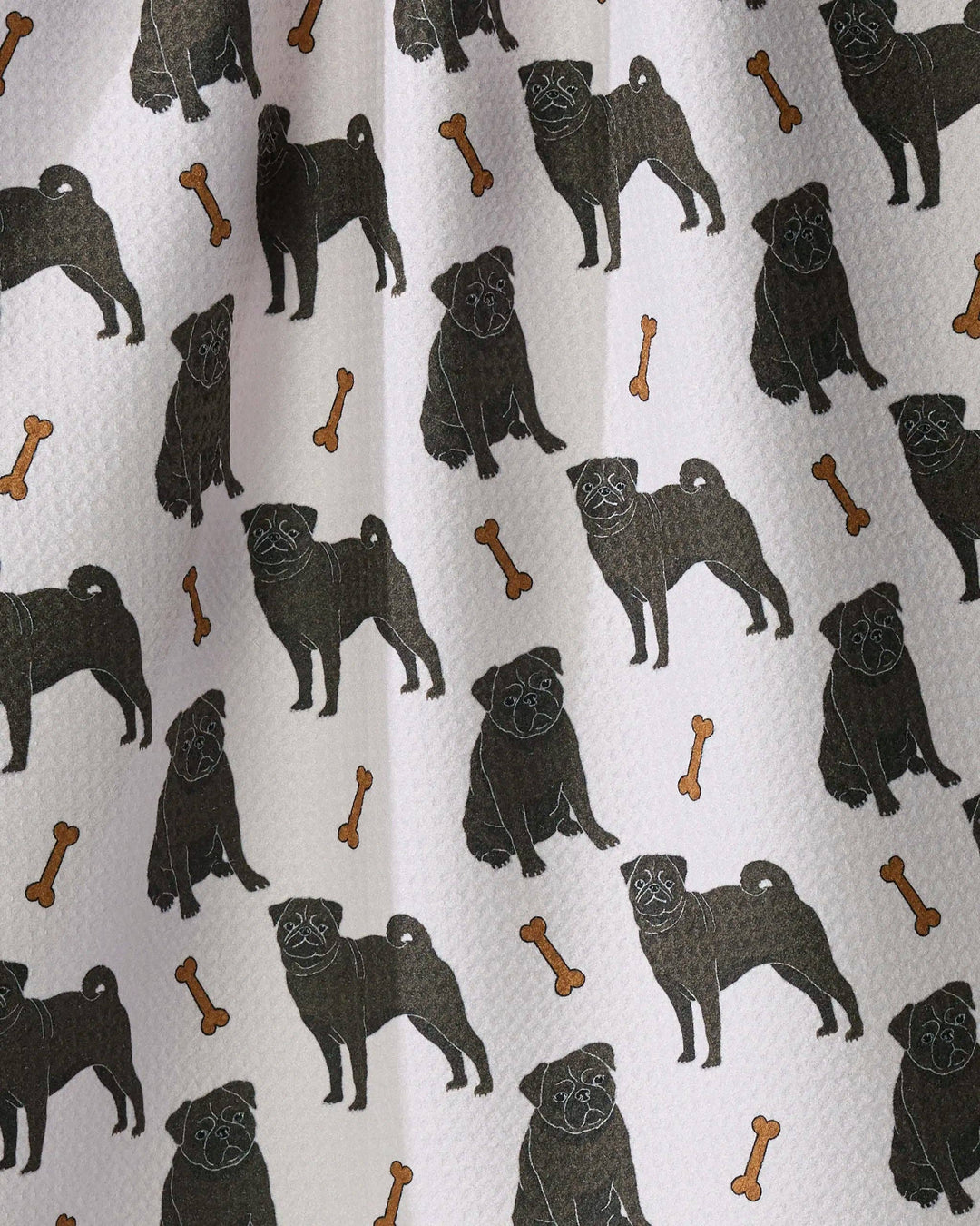 Pug Club Tea Towel - Black by Geometry