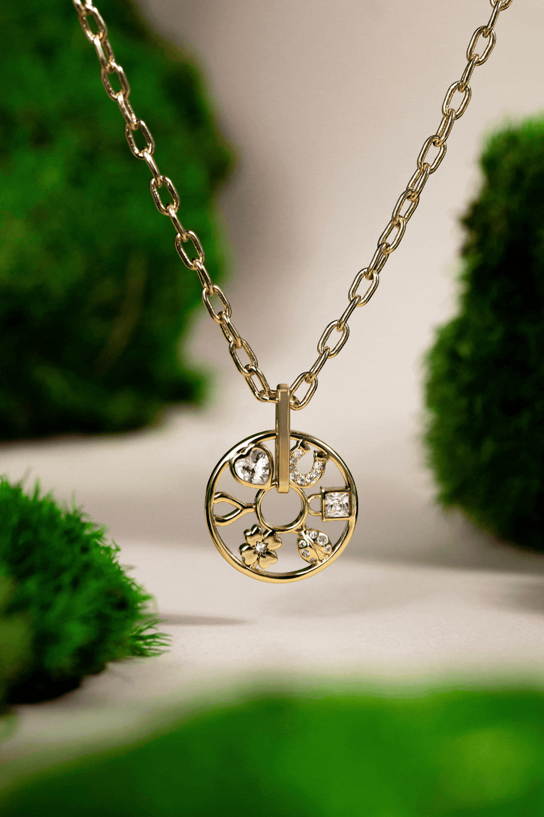 Love and Luck Wheel Charm Necklace by Alex + Ani