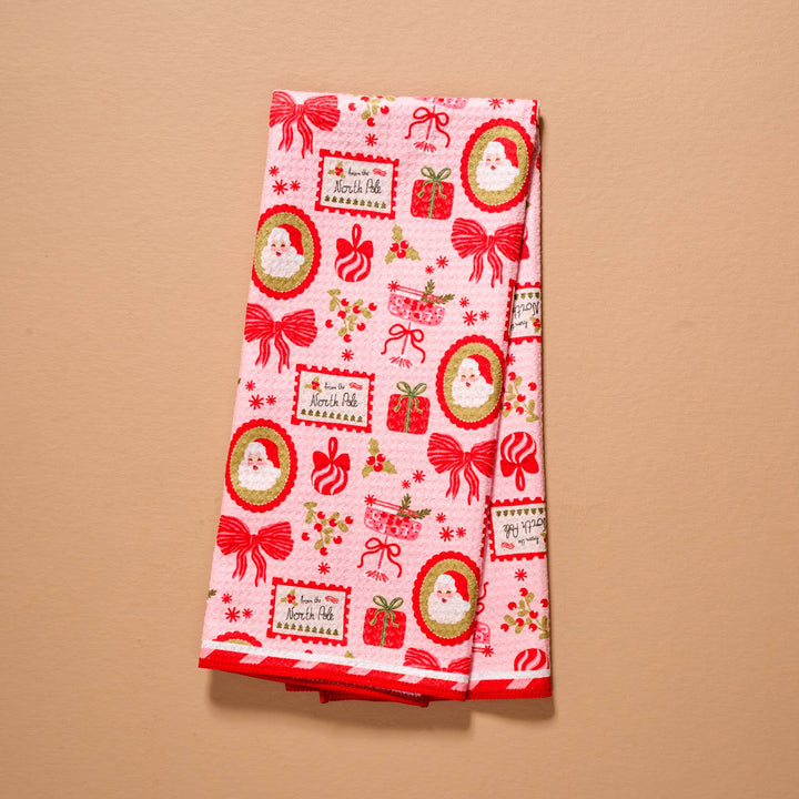 Holiday Waffle Tea Towel - Mistletoe Magic by The Darling Effect
