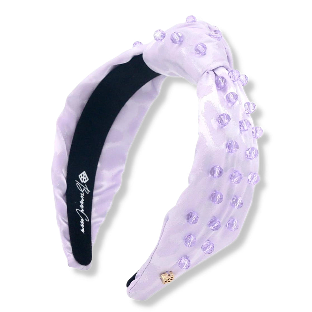 Lavender Spotted Headband with Crystals by Brianna Cannon