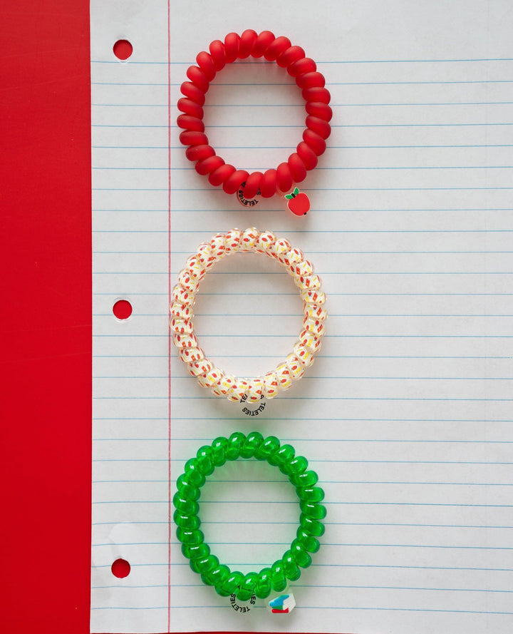 Teleties Hair Tie - Large Band Pack of 3 - School Days (Ships Next Week)