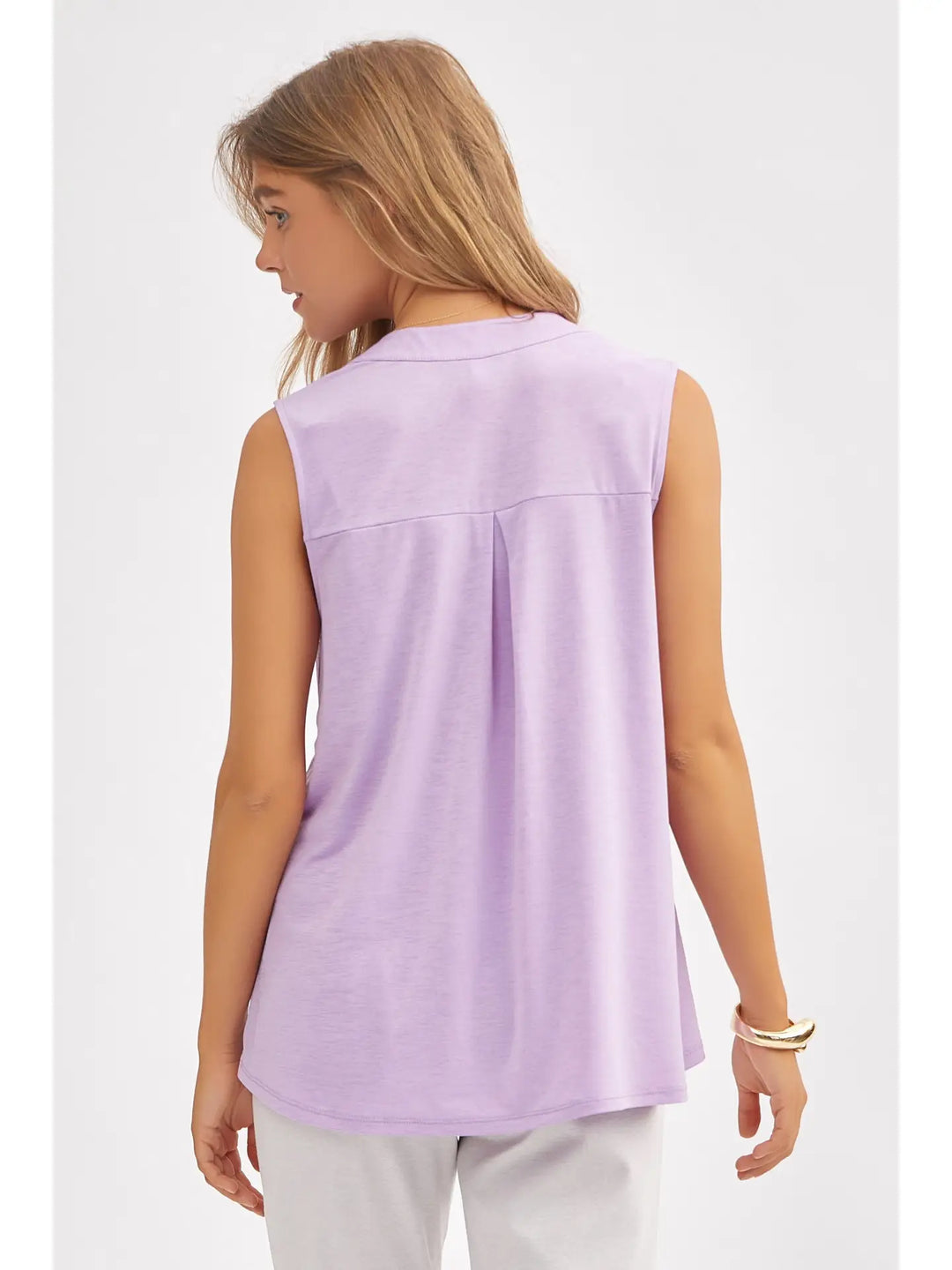 Lizzy Solid A-Line Tank - Lilac