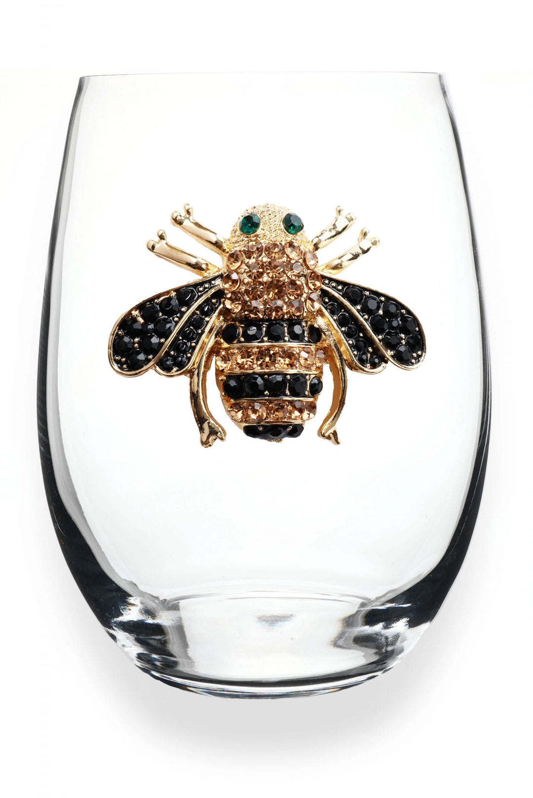 Jeweled Queen Bee Stemless Wine Glass