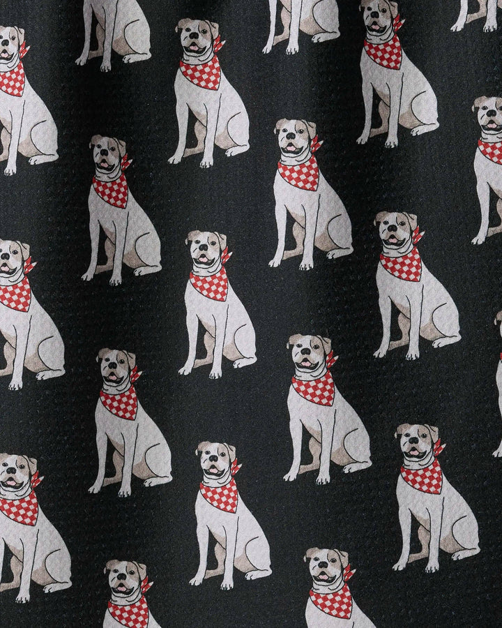 Bulldog Club Tea Towel - Black by Geometry
