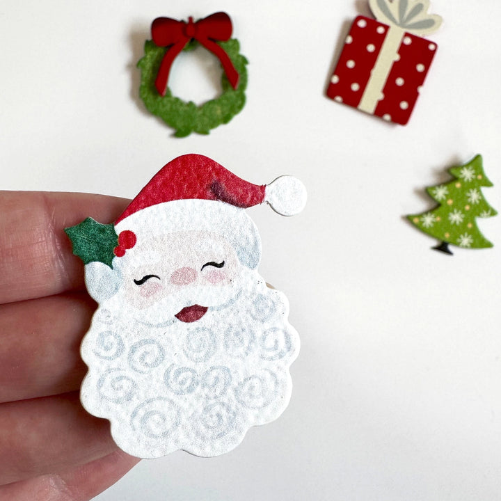Santa with Holly Magnet by Roeda