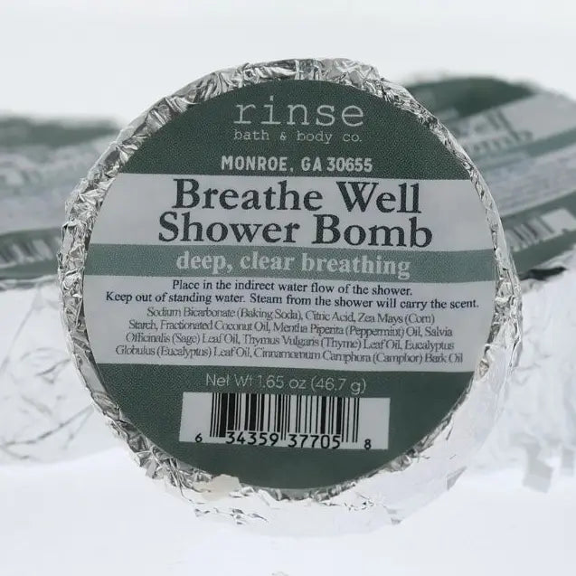 Breathe Well Essential Oil Shower Bomb by Rinse